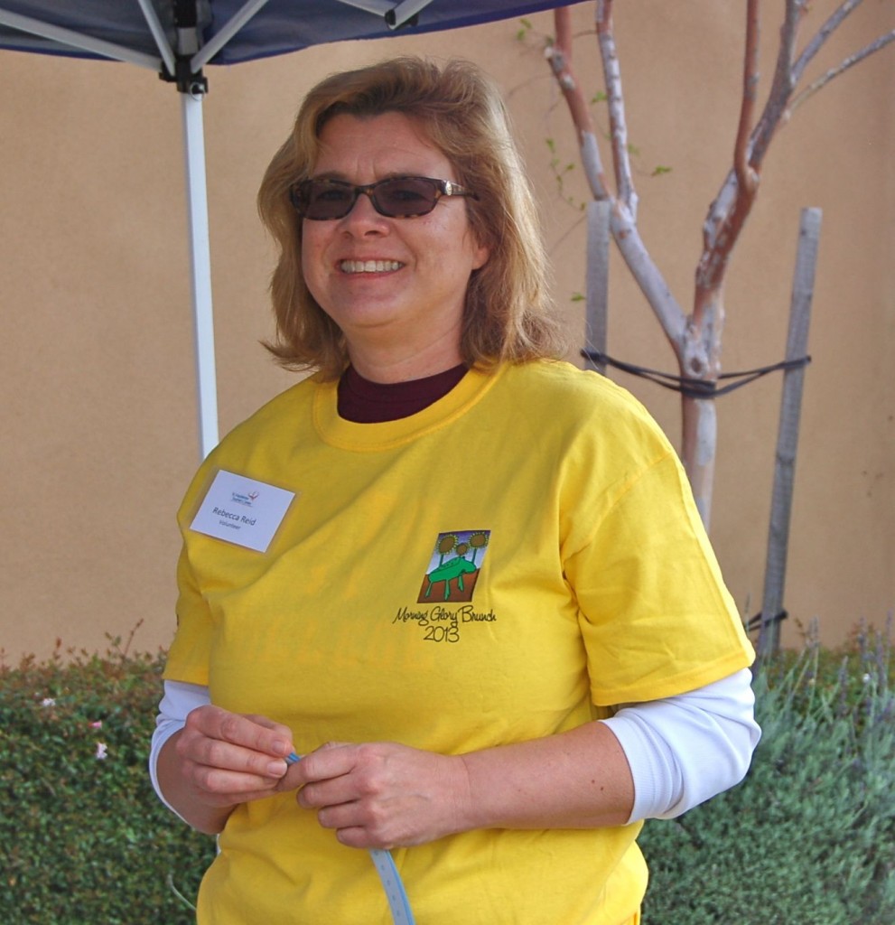 Rebecca helped set up the garden holding area and was a runner.